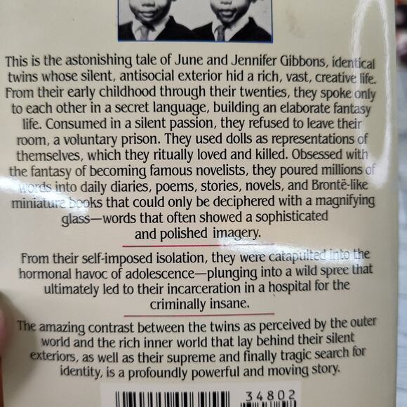 THE‎ SILENT TWINS Marjorie Wallace True Story 1987 1st Ballantine Ed Paperback - Picture 7 of 12